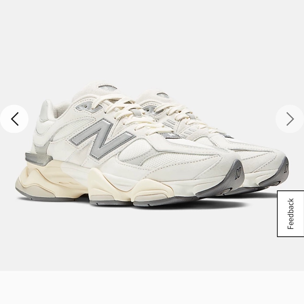 New Balance Cream and Gray Sneakers